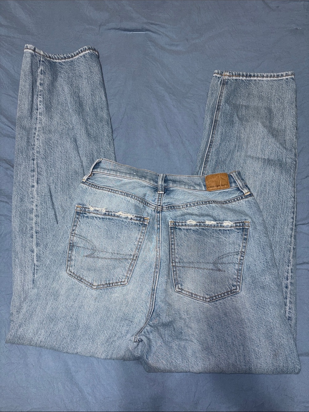 American Eagle Outfitters Light Blue Straight Leg Jeans - Picture 3 of 4